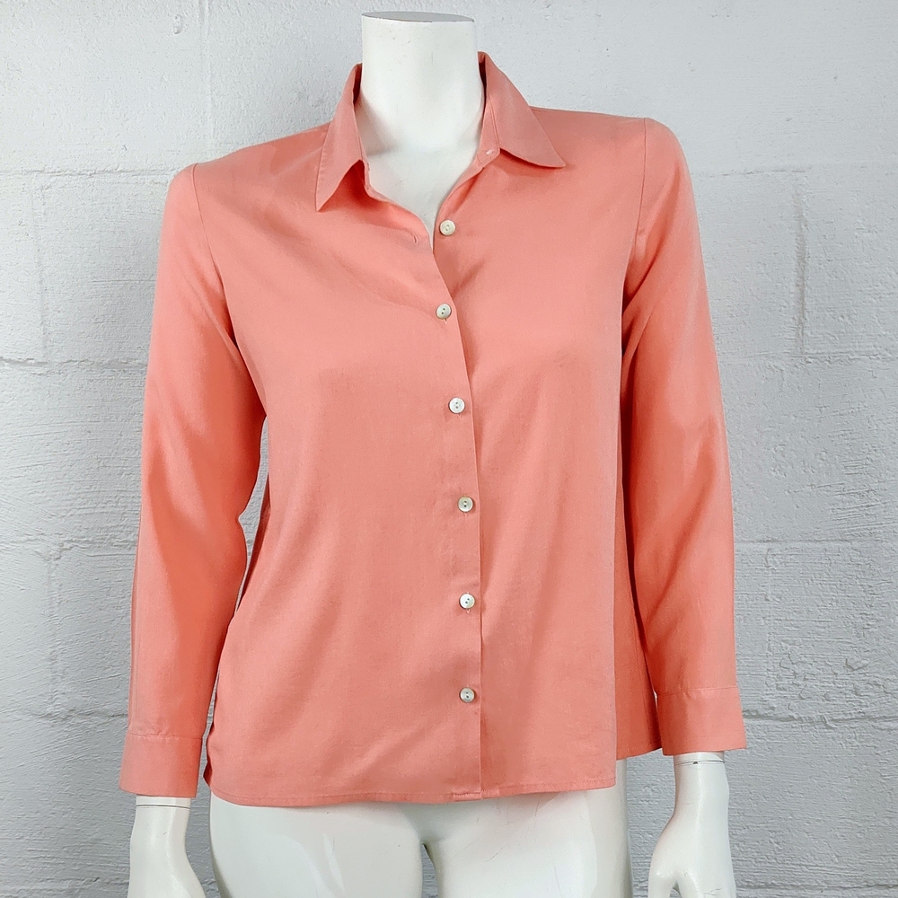 J. Jill Peach Long Sleeve Blouse